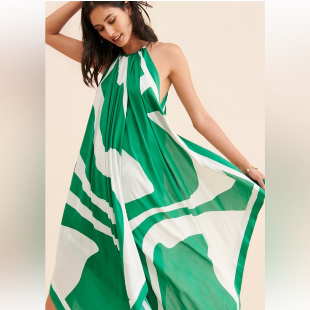 Anthropologie dress let me be halter hanky hem dress